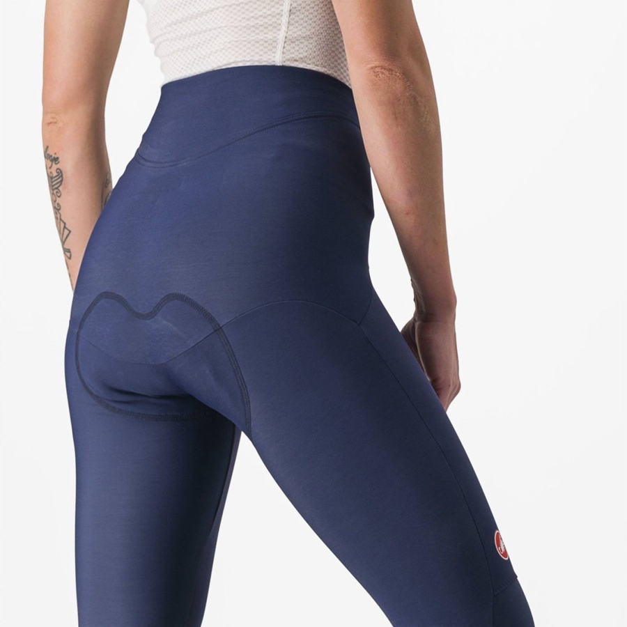 Blue / Silver Women Castelli SORPASSO RoS W Leggings | 956JZPXKB