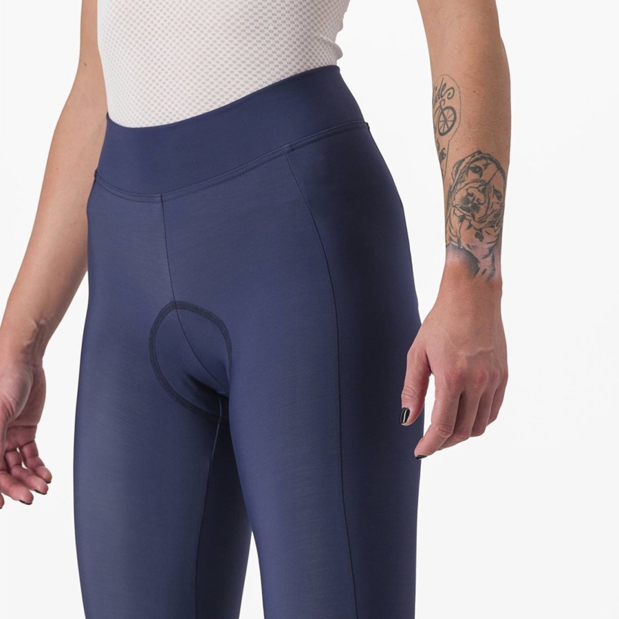 Blue / Silver Women Castelli VELOCISSIMA THERMAL Leggings | 028FJRABM