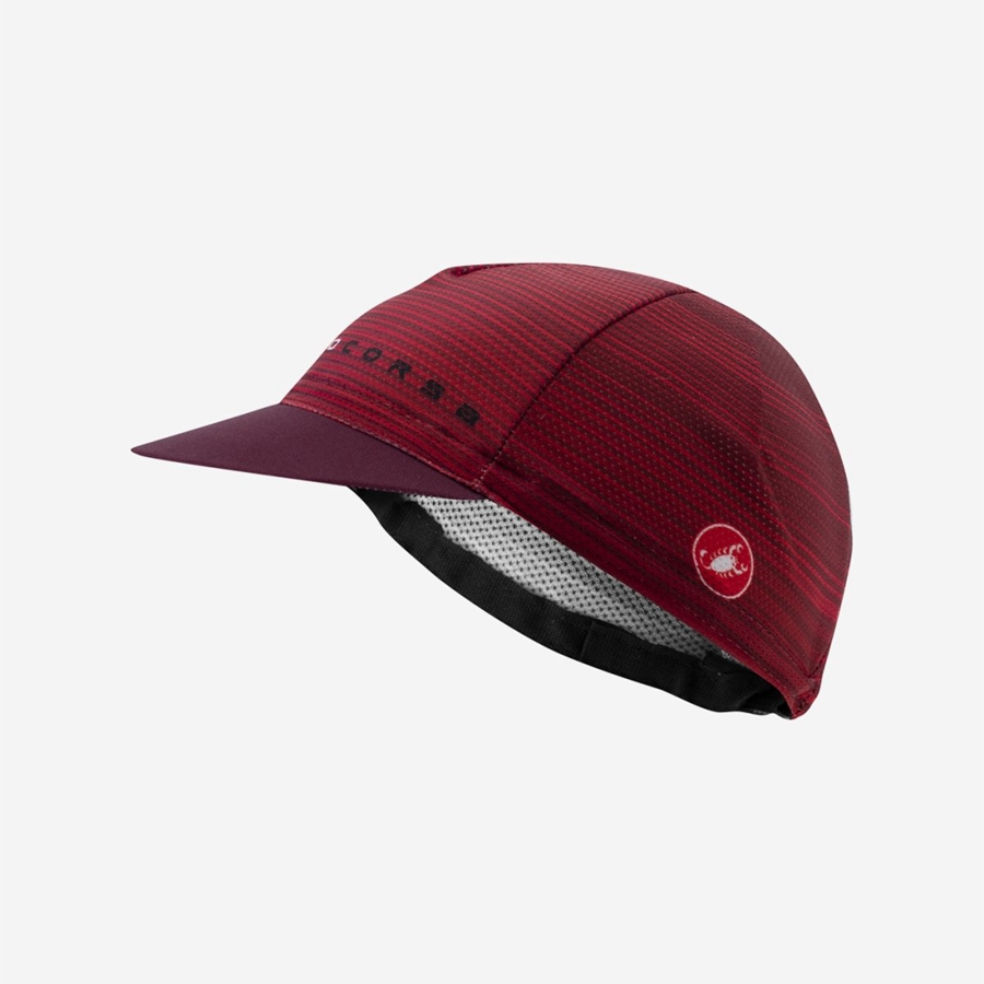 Burgundy Men Castelli ROSSO CORSA Cap | 215GQIONA