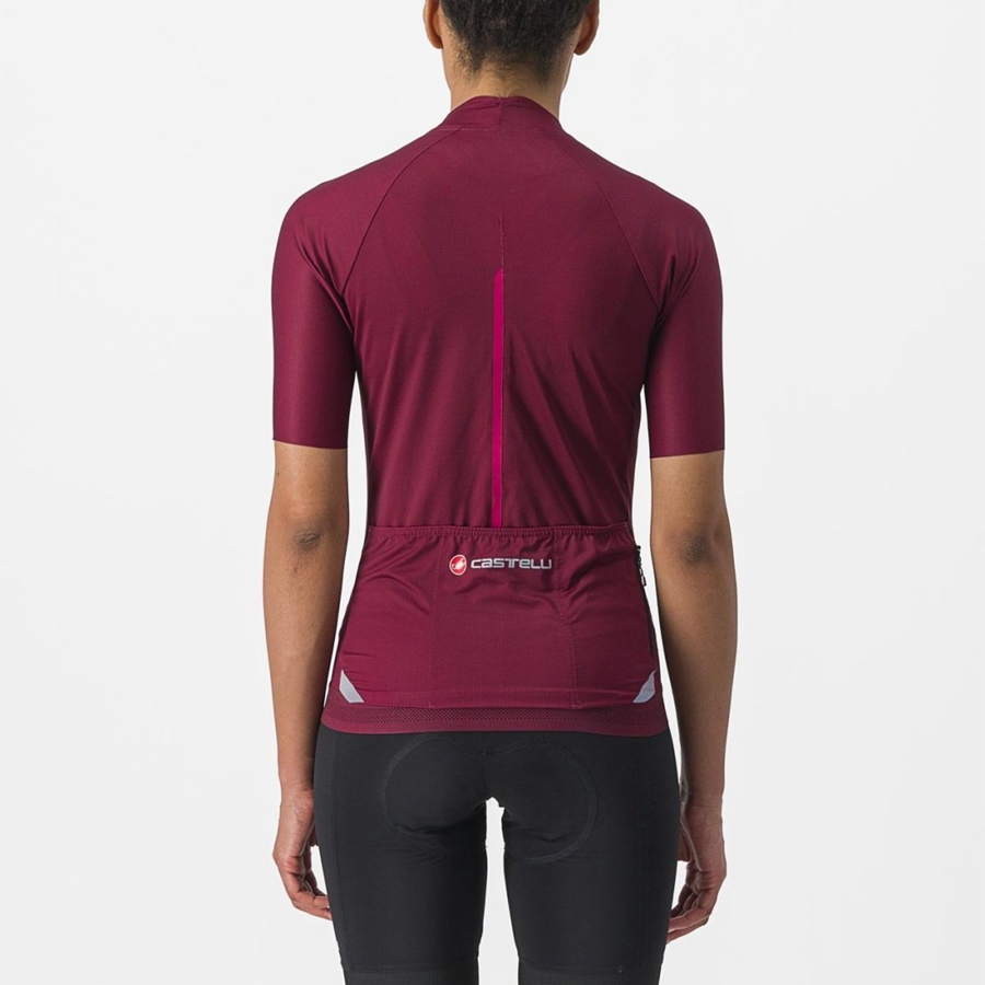 Burgundy Women Castelli ENDURANCE W Jersey | 950ULHKGV