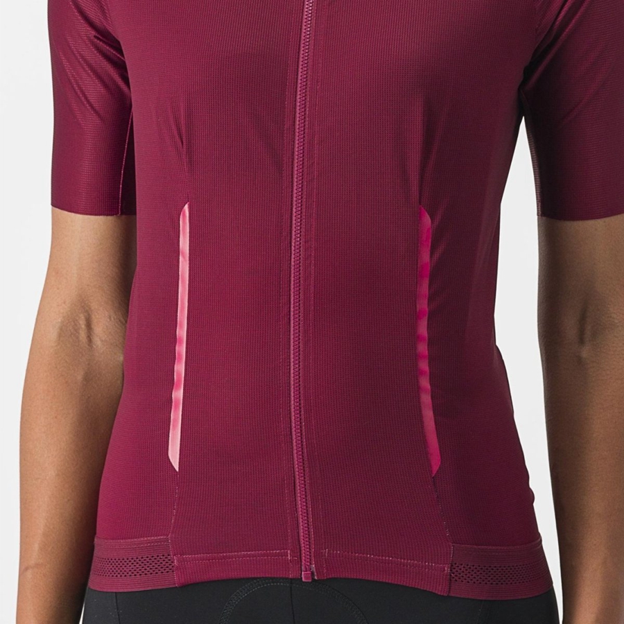 Burgundy Women Castelli ENDURANCE W Jersey | 950ULHKGV