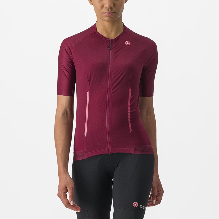 Burgundy Women Castelli ENDURANCE W Jersey | 950ULHKGV