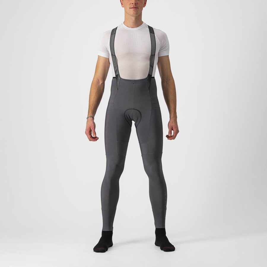 Dark Grey Men Castelli FREE AERO RC Bib Tights | 158UXSHBC