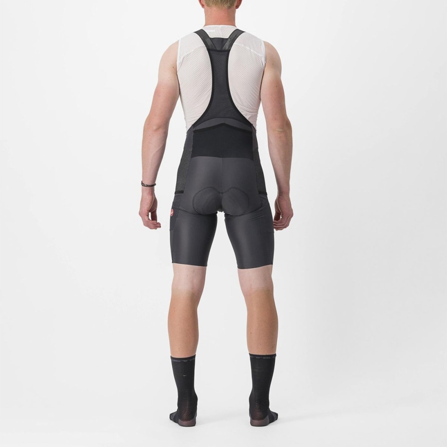 Dark Grey Men Castelli FREE UNLIMITED Bib Shorts | 782OSBGAI