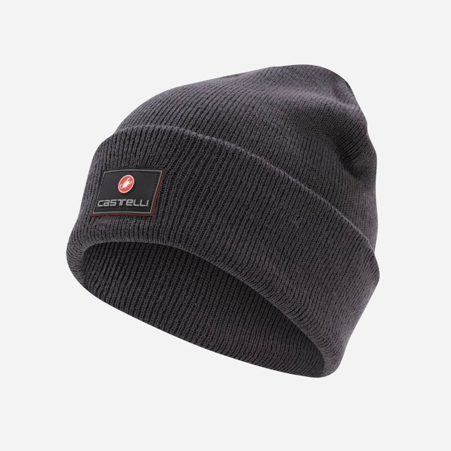 Dark Grey Men Castelli PODIOFIRMA Beanie | 841ZCXHJY