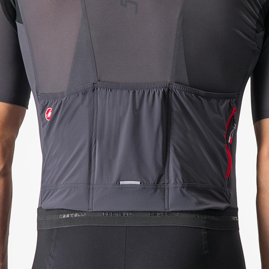 Dark Grey Men Castelli SUPERLEGGERA 3 Jersey | 943GKMYEX