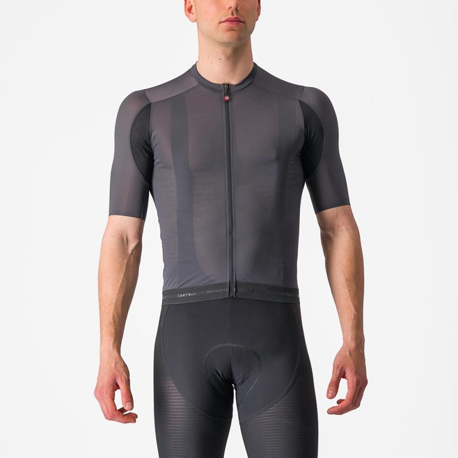 Dark Grey Men Castelli SUPERLEGGERA 3 Jersey | 943GKMYEX