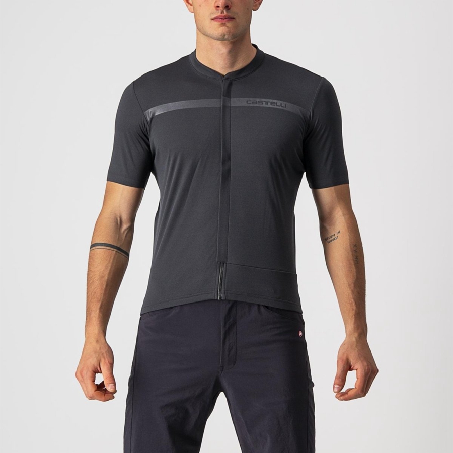 Dark Grey Men Castelli UNLIMITED ALLROAD Jersey | 058BDJYAN