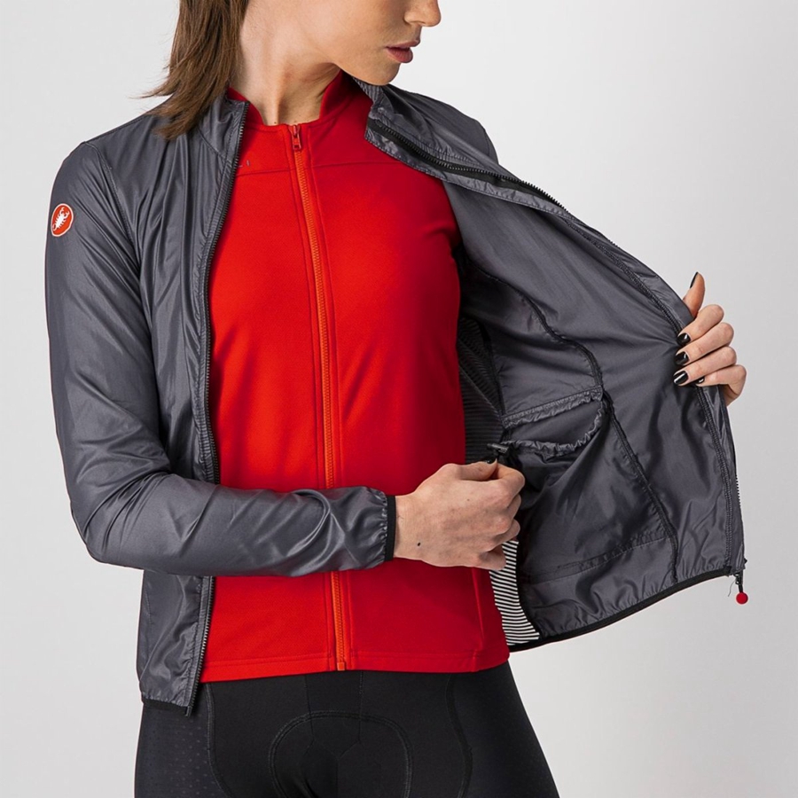 Dark Grey Women Castelli ARIA SHELL W Protection | 581AKVDXN