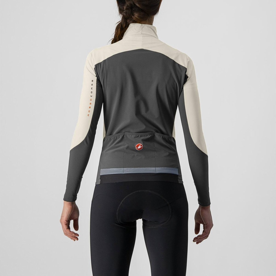 Dark Grey Women Castelli BETA RoS W Jackets | 093YFZALD