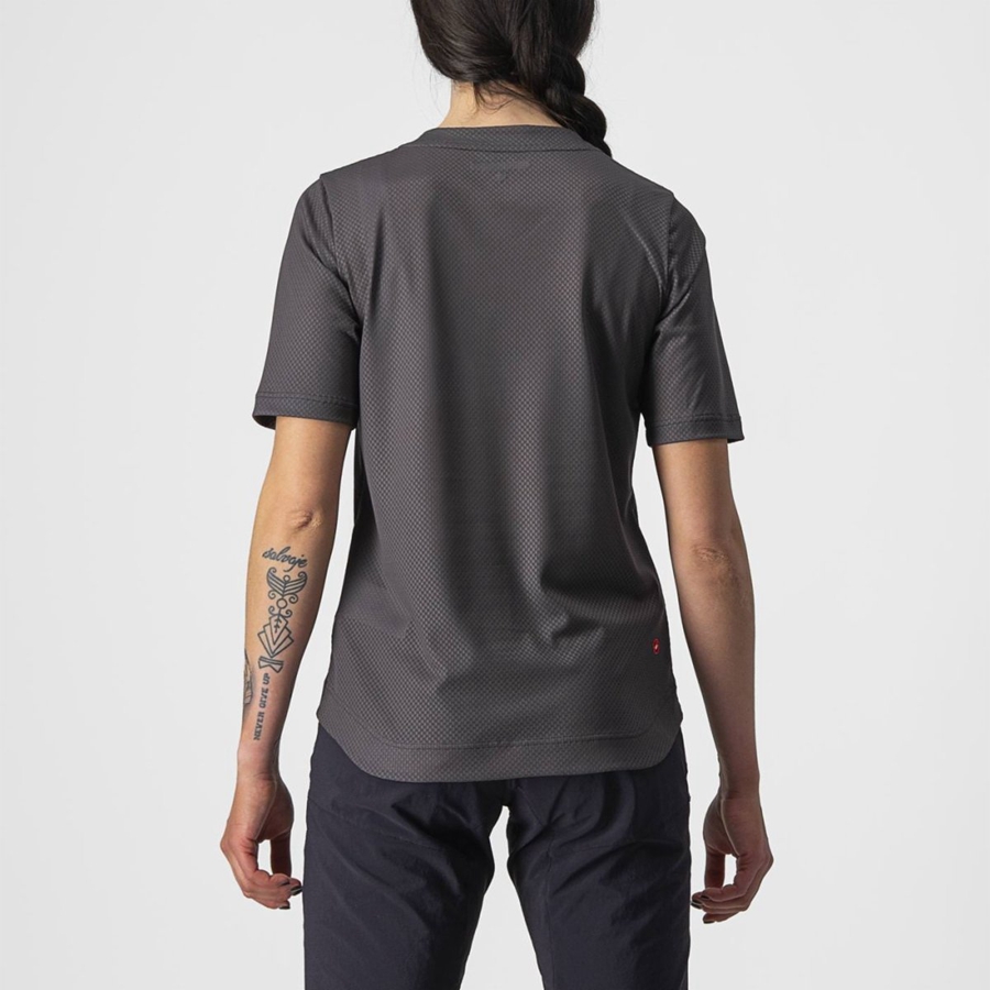 Dark Grey Women Castelli TRAIL TECH W TEE Jersey | 137FHABSL