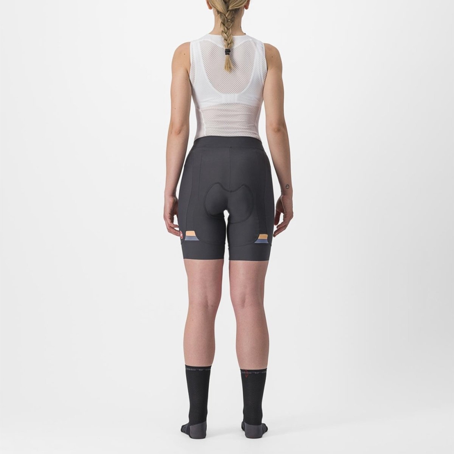 Dark Grey / Orange Women Castelli PRIMA Shorts | 827CWMARZ