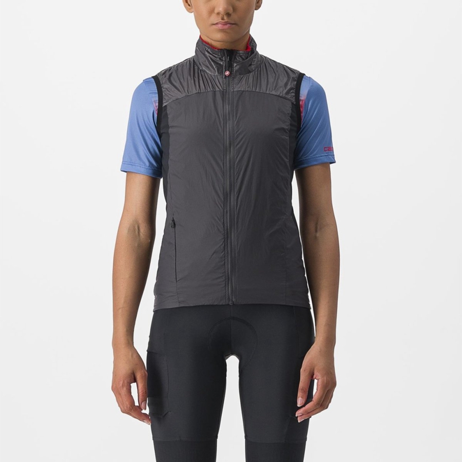 Dark Grey / Red Women Castelli UNLIMITED W PUFFY Vest | 862ALOIWC