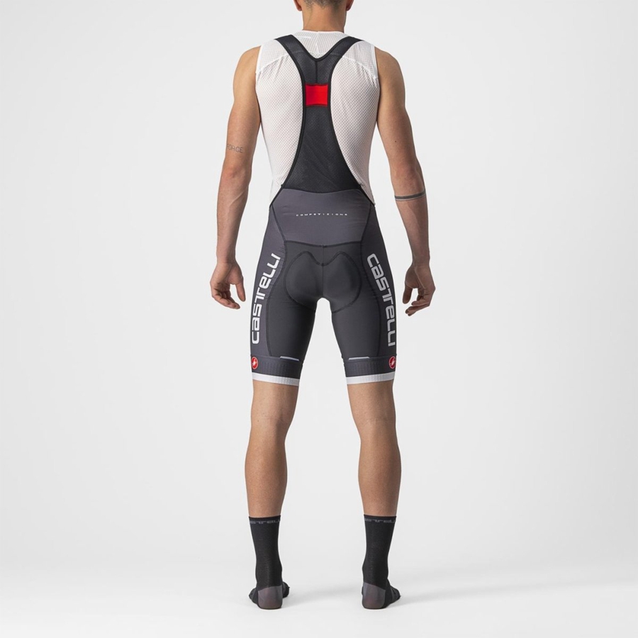 Dark Grey / Silver Grey Men Castelli COMPETIZIONE KIT Bib Shorts | 467UCIQST