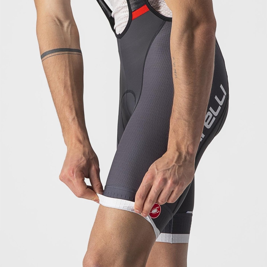 Dark Grey / Silver Grey Men Castelli COMPETIZIONE KIT Bib Shorts | 467UCIQST