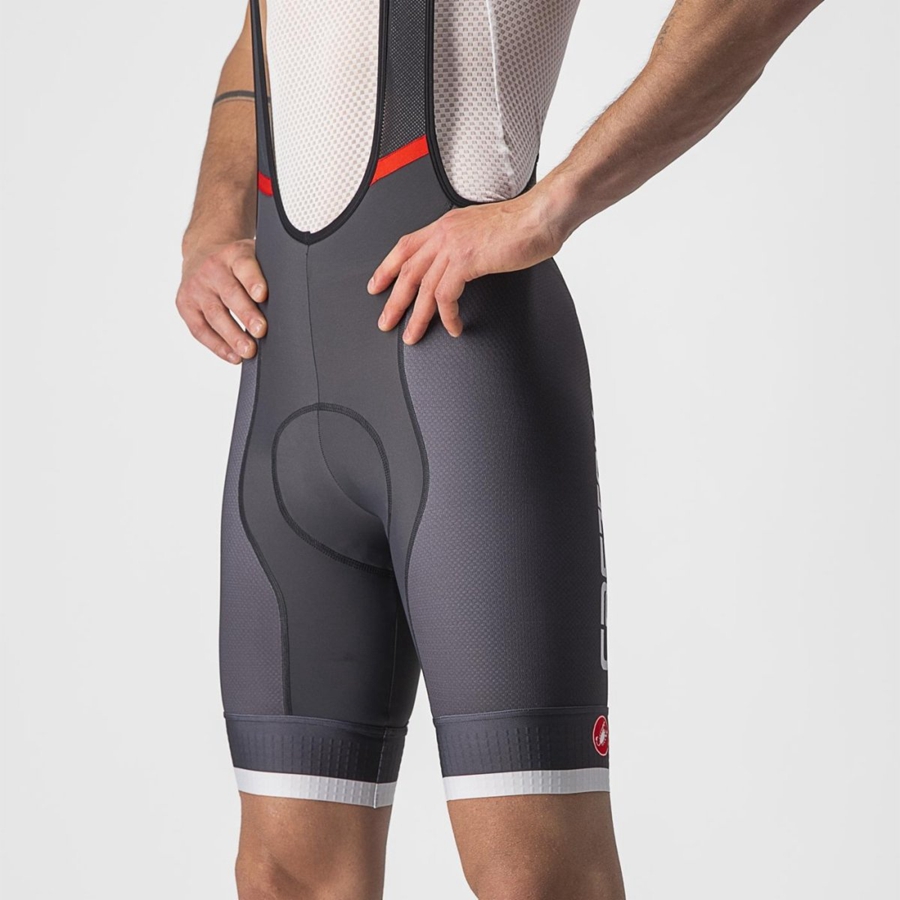 Dark Grey / Silver Grey Men Castelli COMPETIZIONE KIT Bib Shorts | 467UCIQST