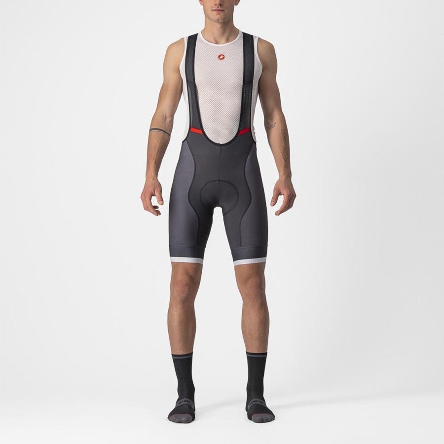 Dark Grey / Silver Grey Men Castelli COMPETIZIONE KIT Bib Shorts | 467UCIQST