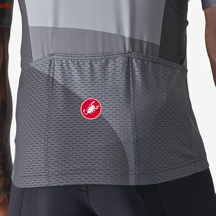 Dark Grey / Silver Grey Men Castelli ORIZZONTE Jersey | 563CKZDQU