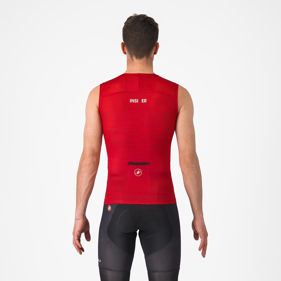 Dark Red Men Castelli INSIDER SLEEVELESS Jersey | 714KUTLRV