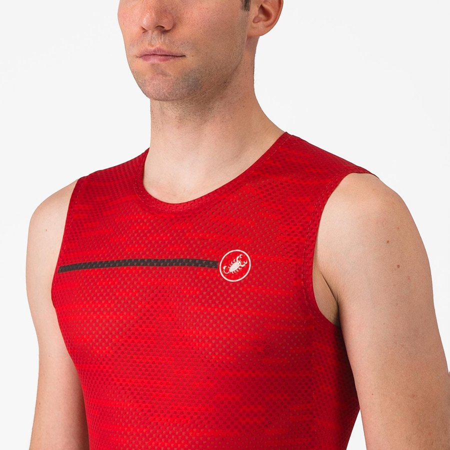 Dark Red Men Castelli INSIDER SLEEVELESS Jersey | 714KUTLRV