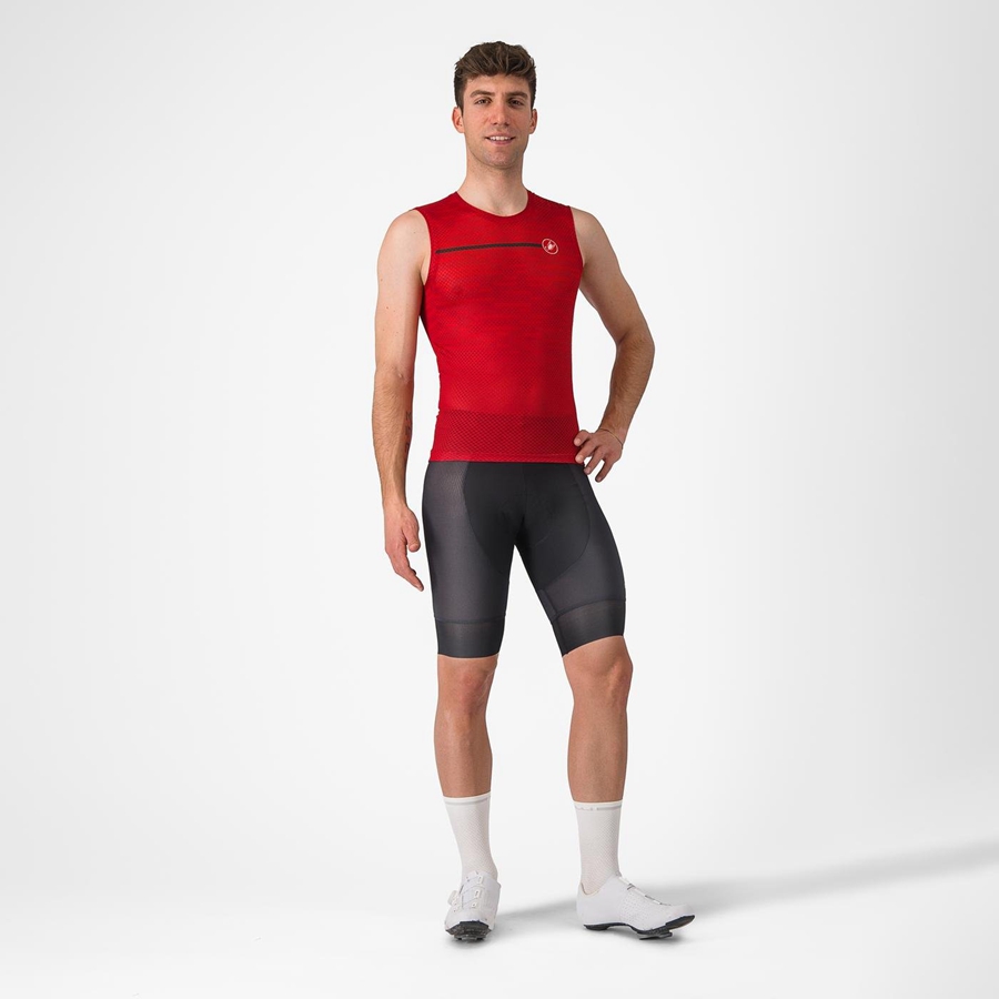 Dark Red Men Castelli INSIDER SLEEVELESS Jersey | 714KUTLRV