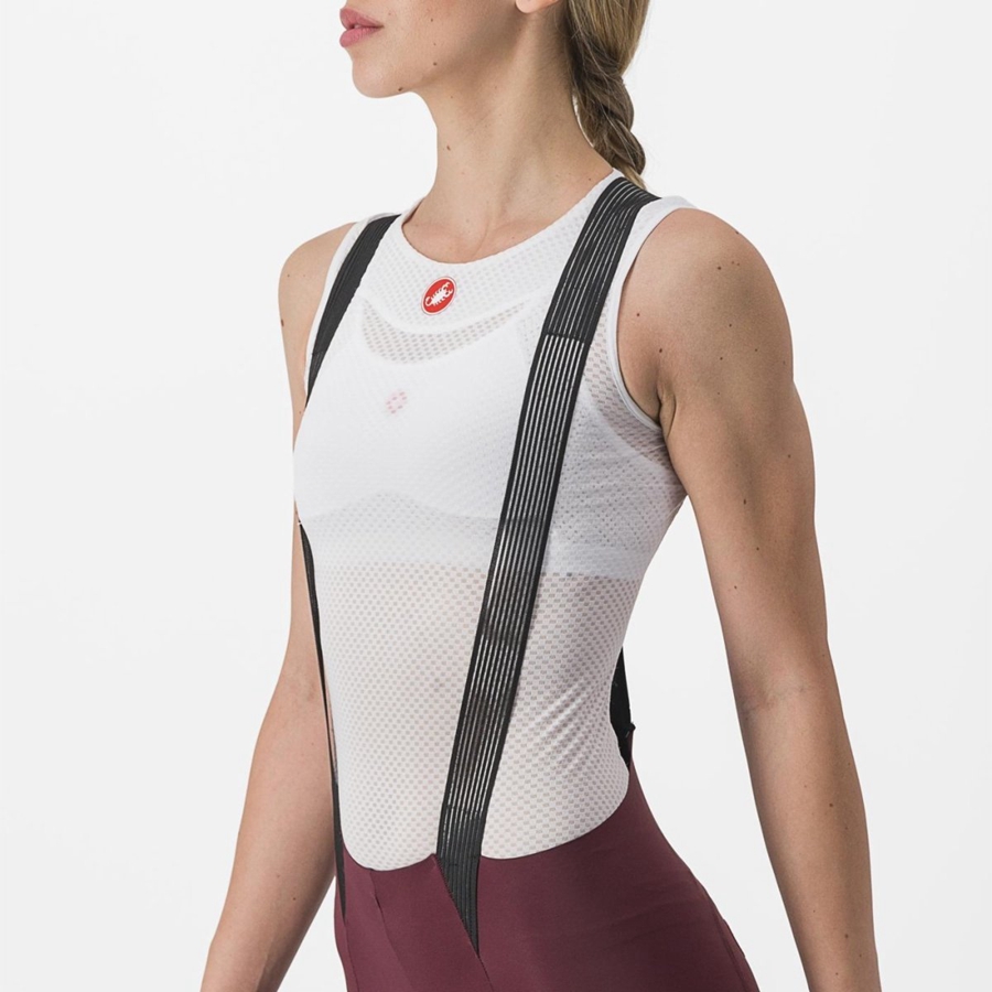 Deep Burgundy Women Castelli FREE AERO RC W Bib Shorts | 825GQMTXL