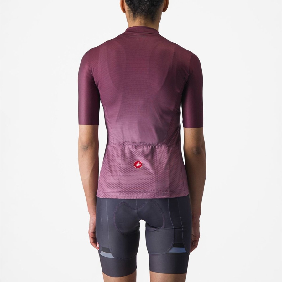 Deep Burgundy / Deep Purple Women Castelli SALITA Jersey | 286DAVFNR