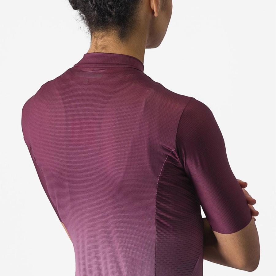 Deep Burgundy / Deep Purple Women Castelli SALITA Jersey | 286DAVFNR