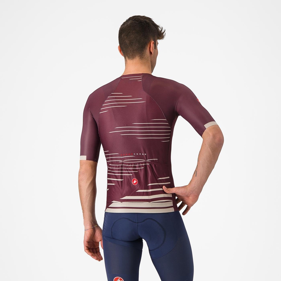 Deep Burgundy / Silver Men Castelli CLIMBER'S 4.0 Jersey | 270FATDJI