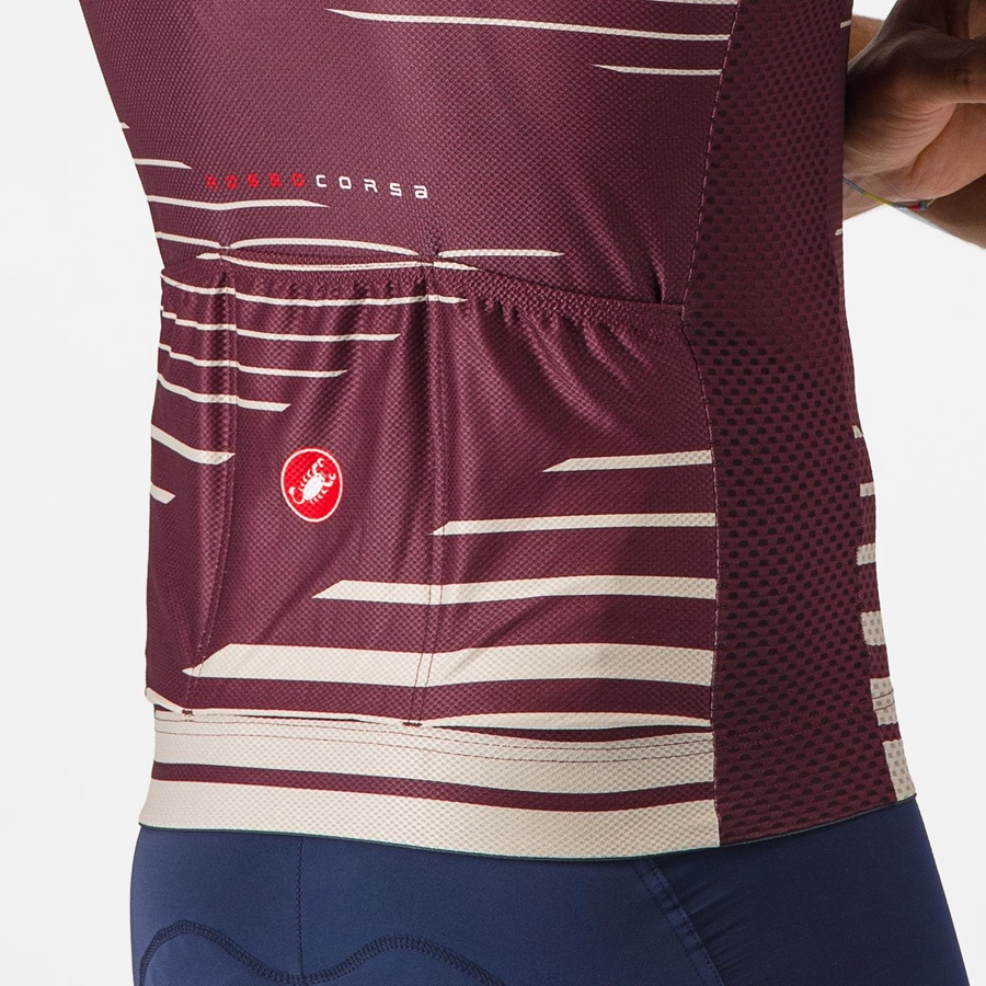 Deep Burgundy / Silver Men Castelli CLIMBER'S 4.0 Jersey | 270FATDJI