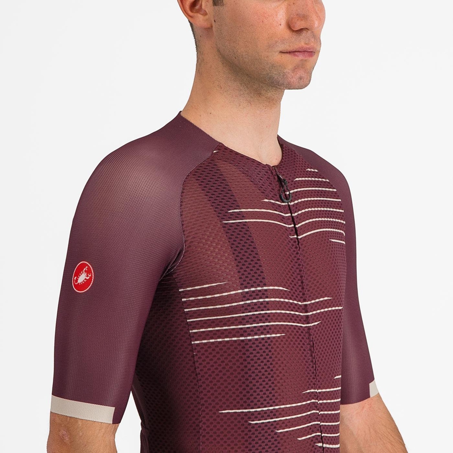 Deep Burgundy / Silver Men Castelli CLIMBER'S 4.0 Jersey | 270FATDJI