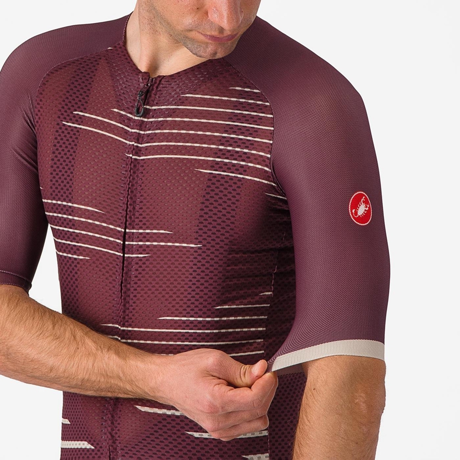 Deep Burgundy / Silver Men Castelli CLIMBER'S 4.0 Jersey | 270FATDJI