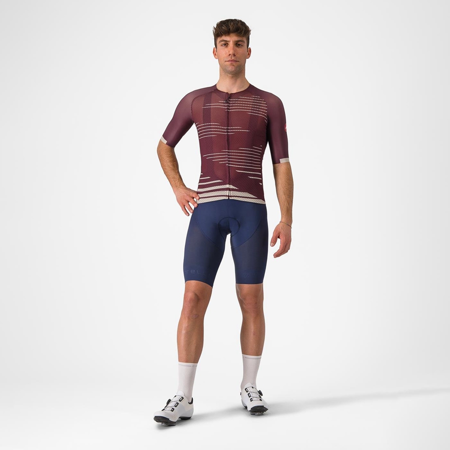 Deep Burgundy / Silver Men Castelli CLIMBER'S 4.0 Jersey | 270FATDJI