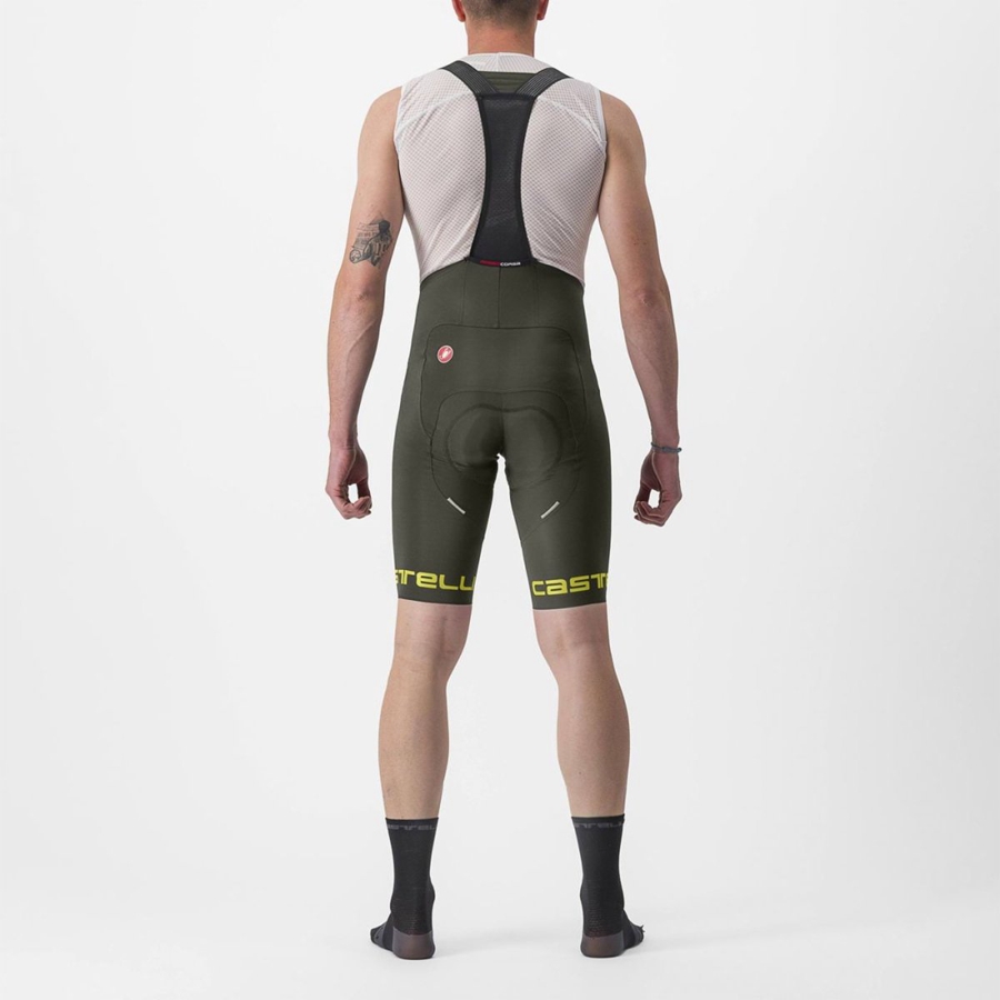 Deep Green Men Castelli FREE AERO RC CLASSIC Bib Shorts | 928UBXHQR