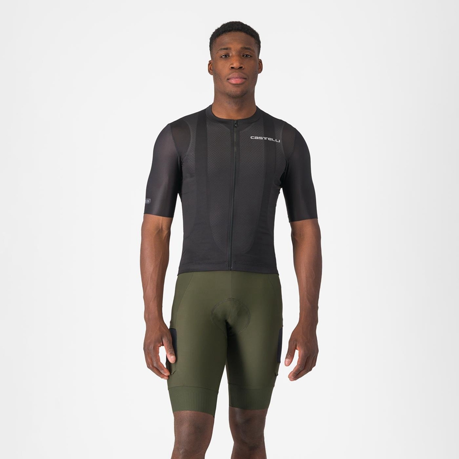 Deep Green Men Castelli UNLIMITED CARGO Bib Shorts | 283GJBHWF