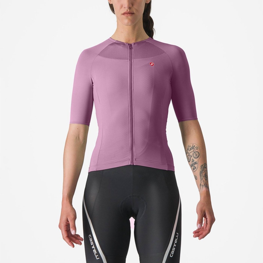 Deep Purple / Black Women Castelli VELOCISSIMA 2 Jersey | 856LTEWQH