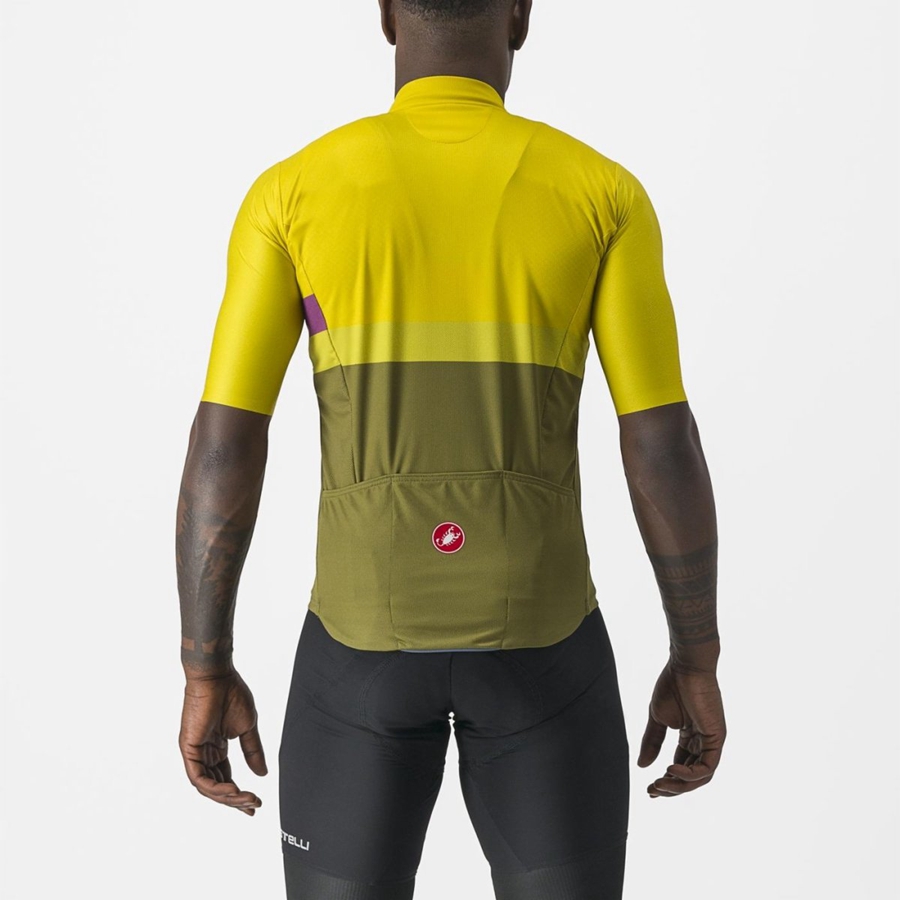 Green Men Castelli A BLOCCO Jersey | 094NEIOUR