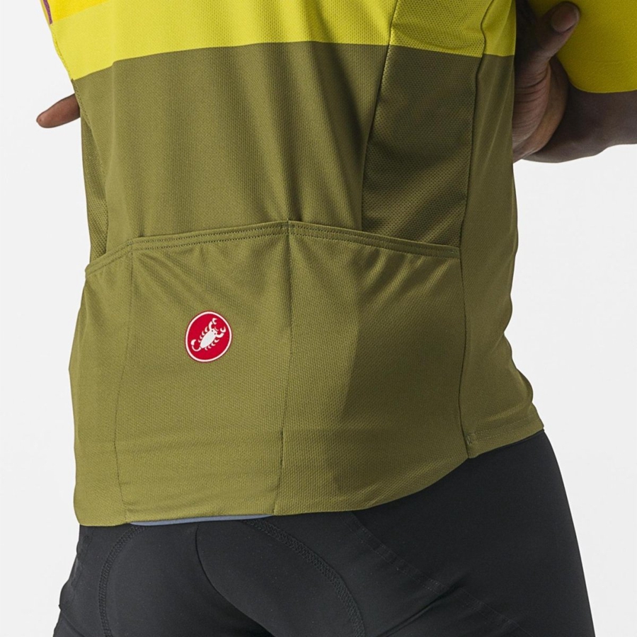 Green Men Castelli A BLOCCO Jersey | 094NEIOUR