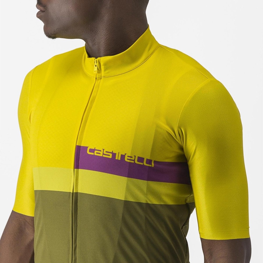 Green Men Castelli A BLOCCO Jersey | 094NEIOUR