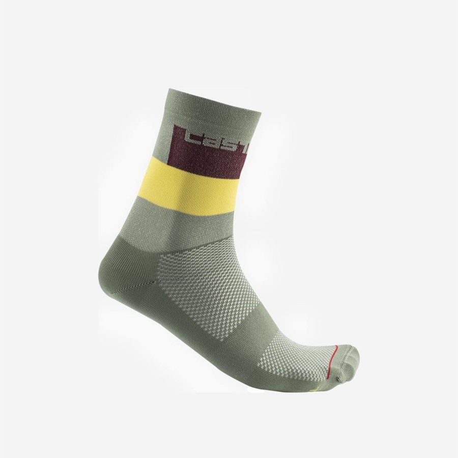 Green Men Castelli BLOCCO 15 Socks | 394VQYUFP