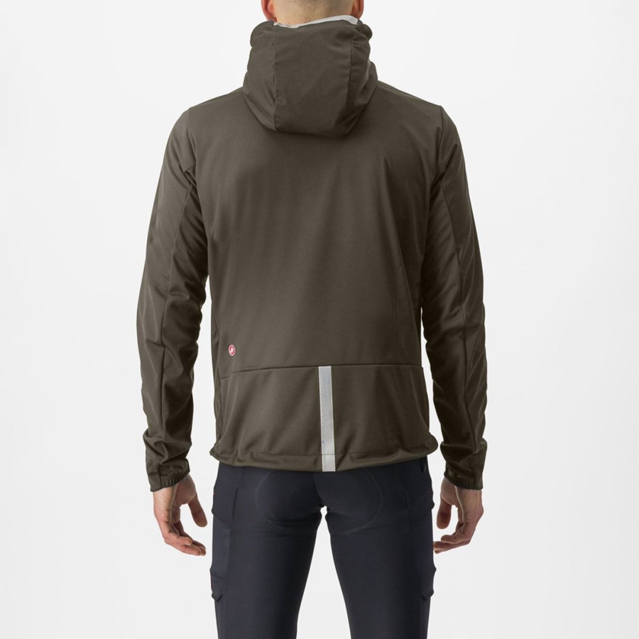 Green Men Castelli TRAIL HOODIE Jackets | 763SYTDWA