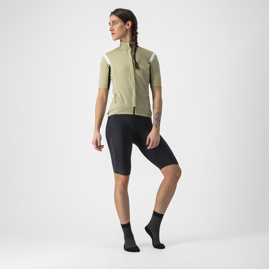 Green Women Castelli GABBA RoS 2 W Jackets | 704CJEBGD