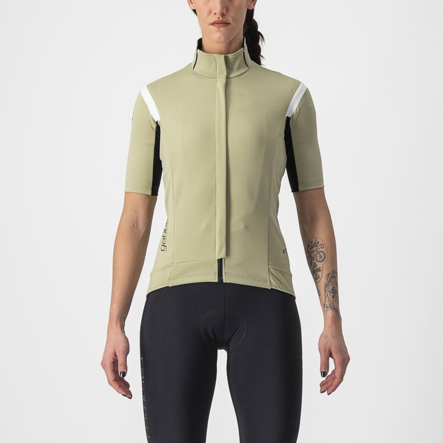 Green Women Castelli GABBA RoS 2 W Jackets | 704CJEBGD