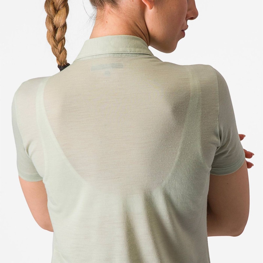 Green Women Castelli MERINO W POLO Casual | 158CLMWPI