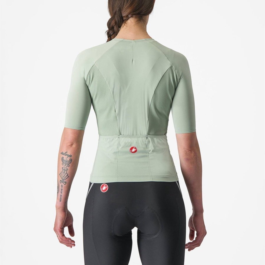 Green / Blue Women Castelli VELOCISSIMA 2 Jersey | 645QHSKCZ