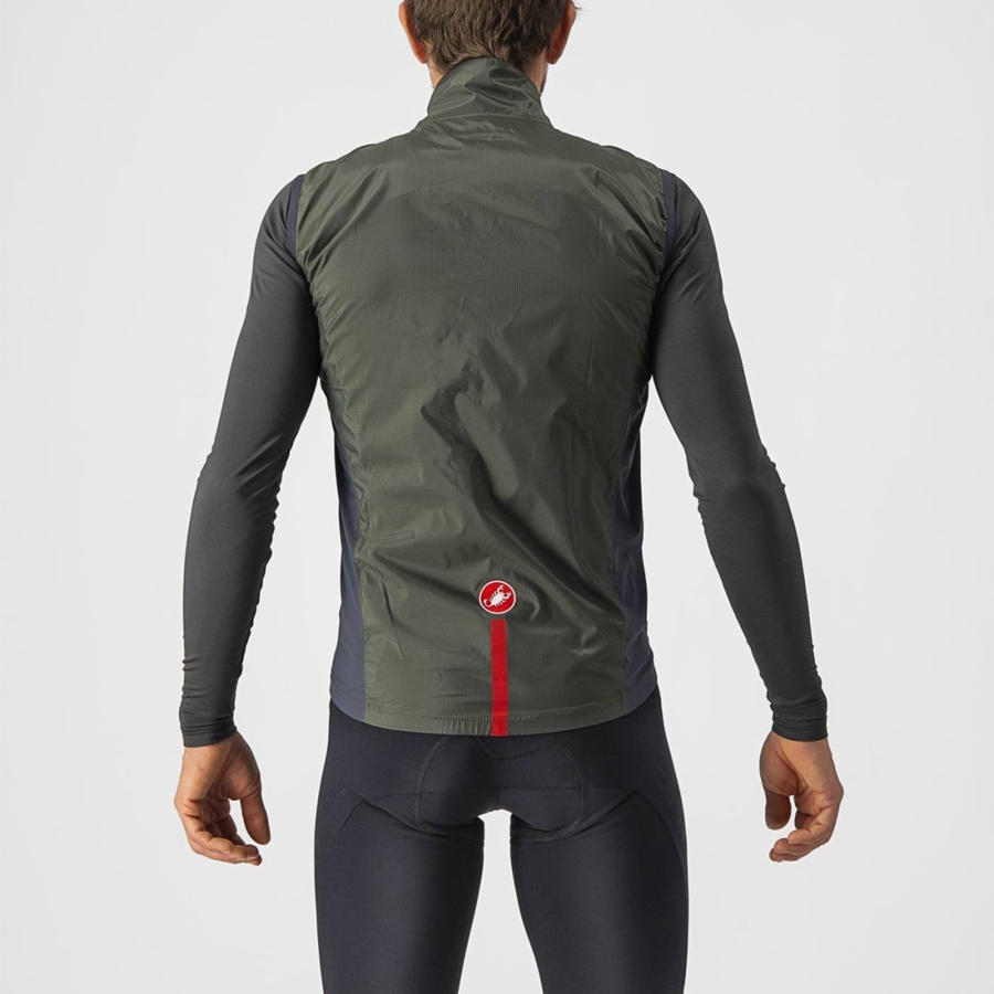 Green / Dark Grey Men Castelli SQUADRA STRETCH Vest | 473YVMZDK