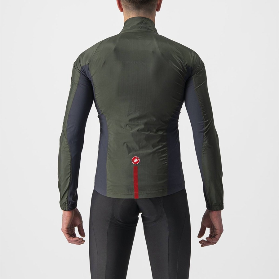 Green / Dark Grey Men Castelli SQUADRA STRETCH Protection | 159ZUDVFQ