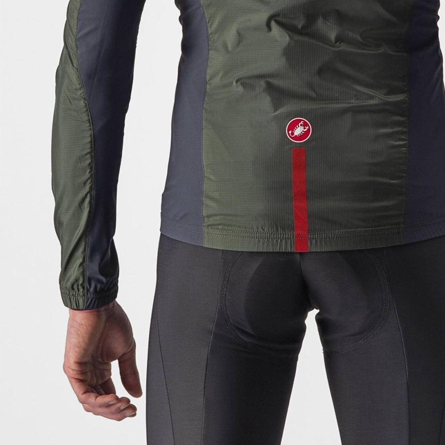 Green / Dark Grey Men Castelli SQUADRA STRETCH Protection | 159ZUDVFQ