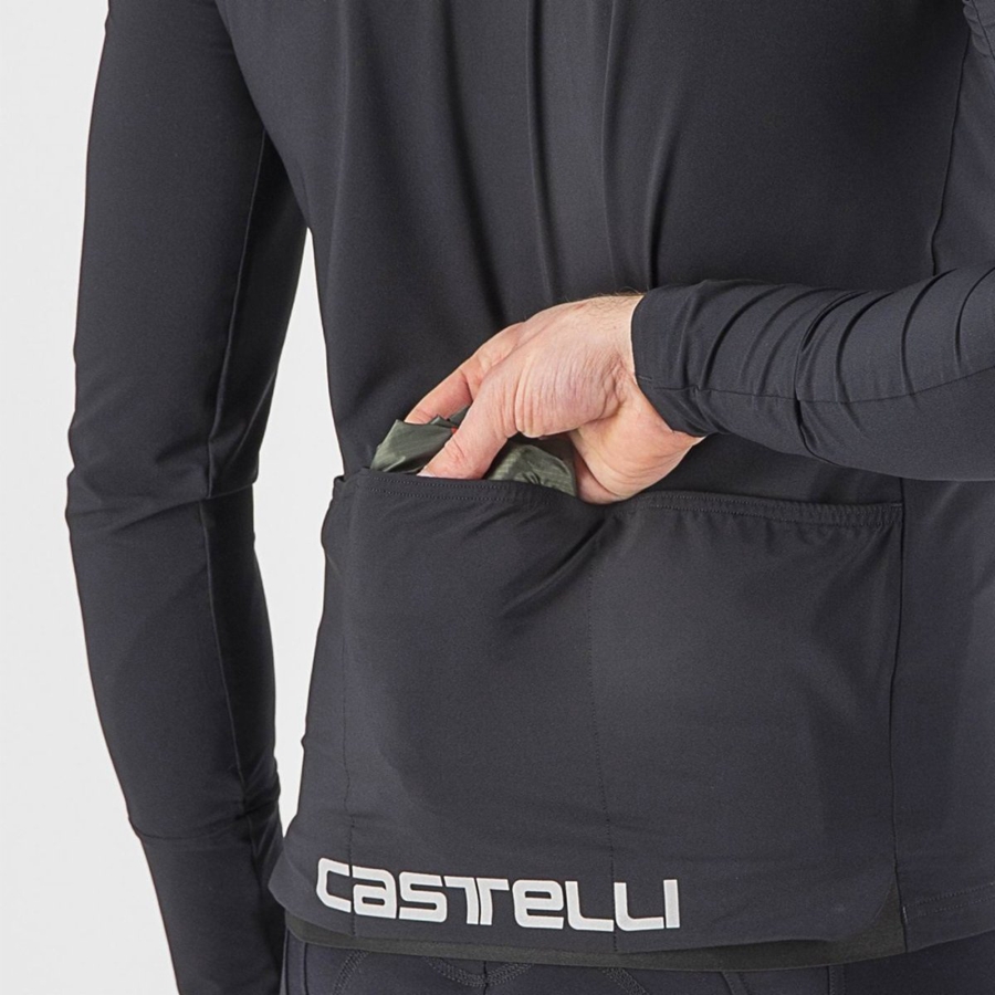 Green / Dark Grey Men Castelli SQUADRA STRETCH Protection | 159ZUDVFQ