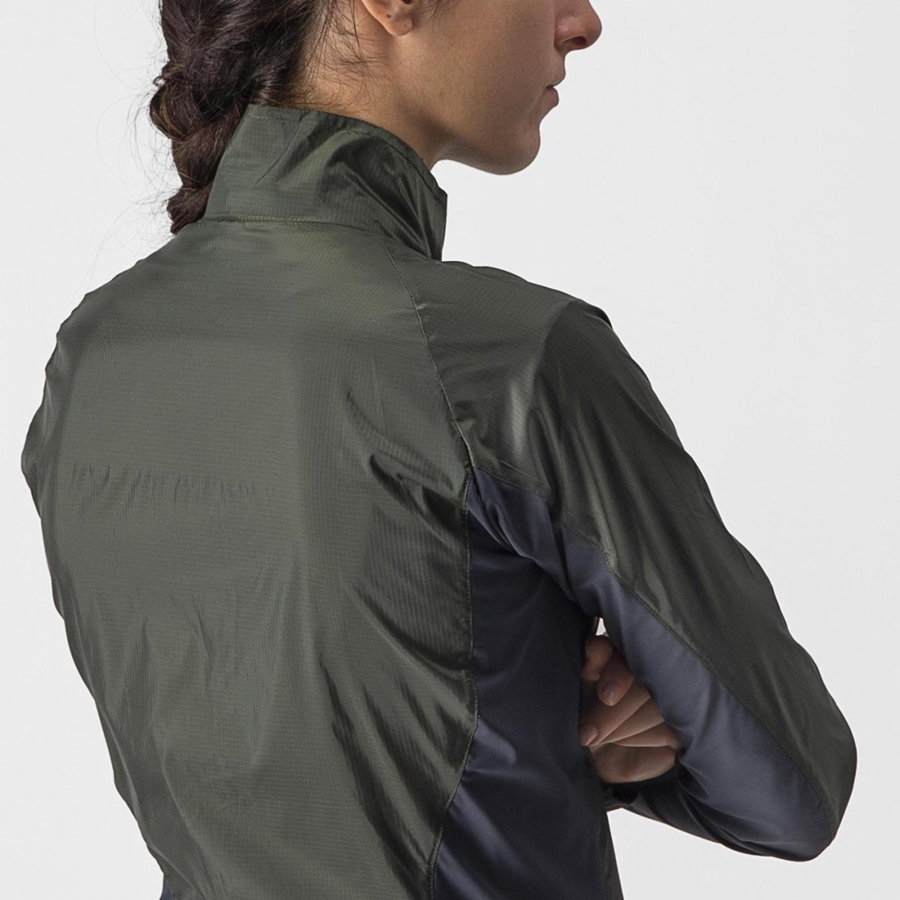 Green / Dark Grey Women Castelli SQUADRA STRETCH W Protection | 513YISMRD